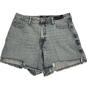 Hollister Ultra High-Rise 90s Short Light Wash Denim Sz 12 W31‎ A-Line NEW TAGS